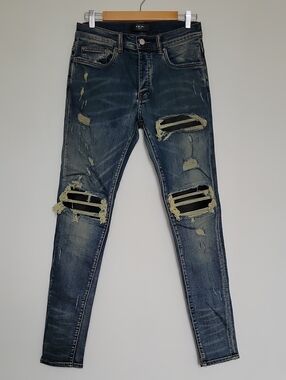 AMIRI MX1 Distressed Skinny Jeans